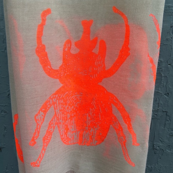 India Hicks Neon Bug “The Siren” Scarf, 82” x 36” - Picture 6 of 13